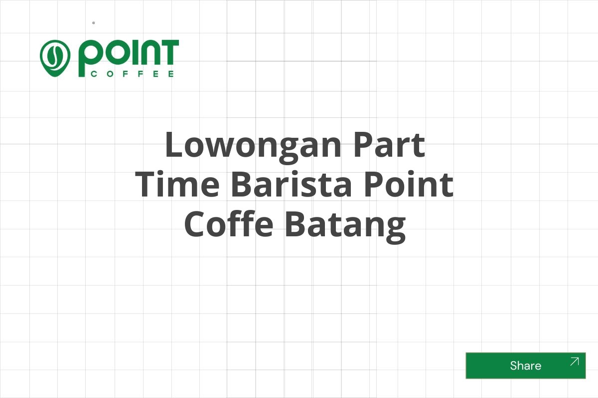 Lowongan Part Time Barista Point Coffe Batang